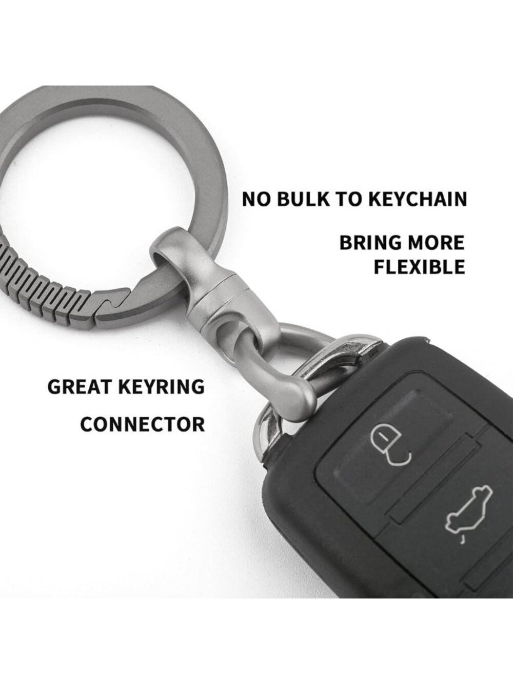 Swivel Key Rings for Keychain - Durable Key Chain Rings for Car Keys - Picture 5 of 6